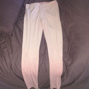 Pink velvet leggings